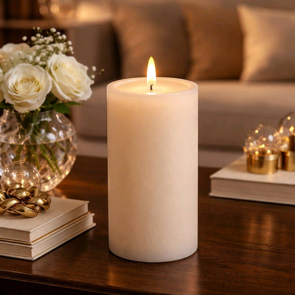 Melted Realistic Flame LED Flameless Candle - Cream, Green or Red