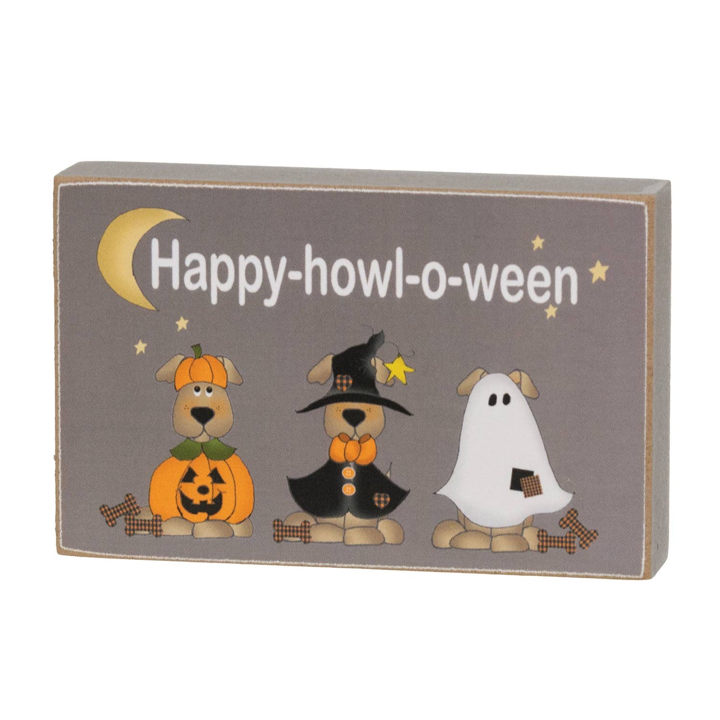 Happy-Howl-O-Ween Decorative Dog Block - Three Styles