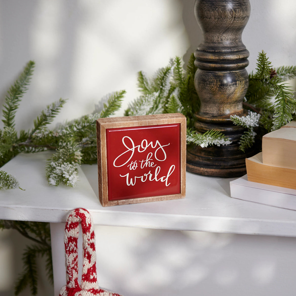 Joy To The World Mini Box Sign - Christmas Decor