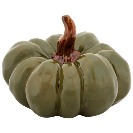 Green Ceramic Organic Shaped Pumpkin
