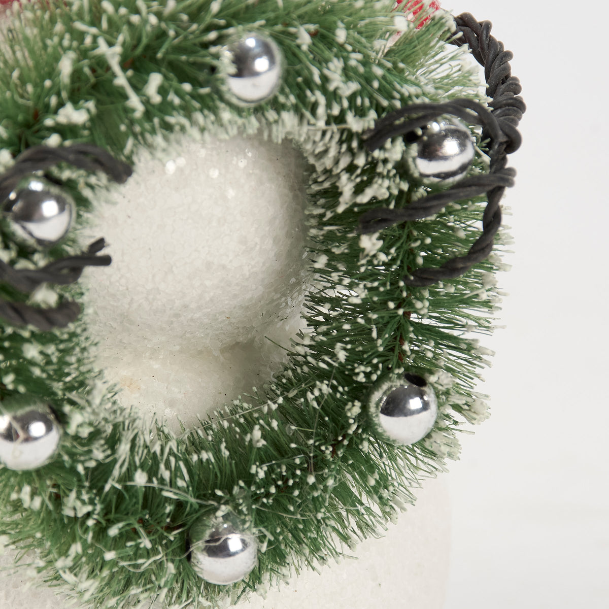 Snowman With Wreath Statuary