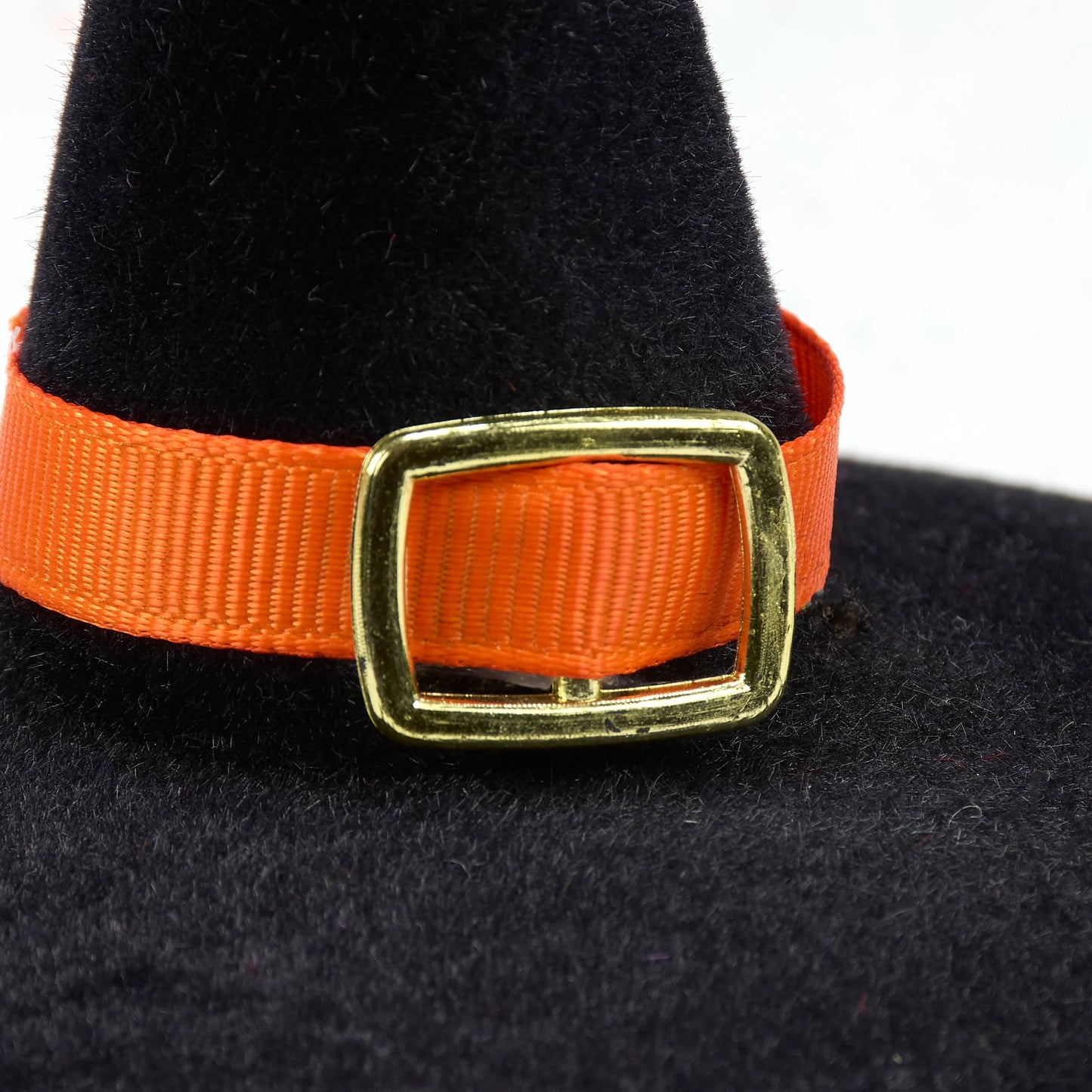 Black Mini Witch Hat - Velvety Flocked
