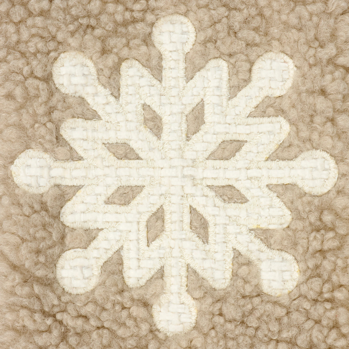 Faux Sherpa Snowflake Christmas Stocking