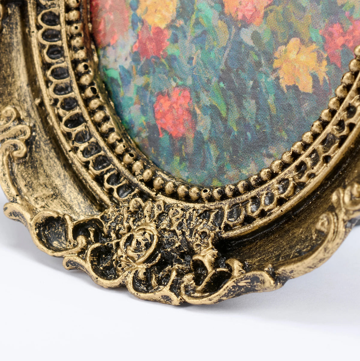 Victorian Flower Garden Framed Art with Easel and Magnet