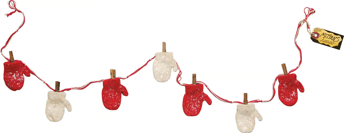 Snowy Mittens Garland - Winter Christmas Decor