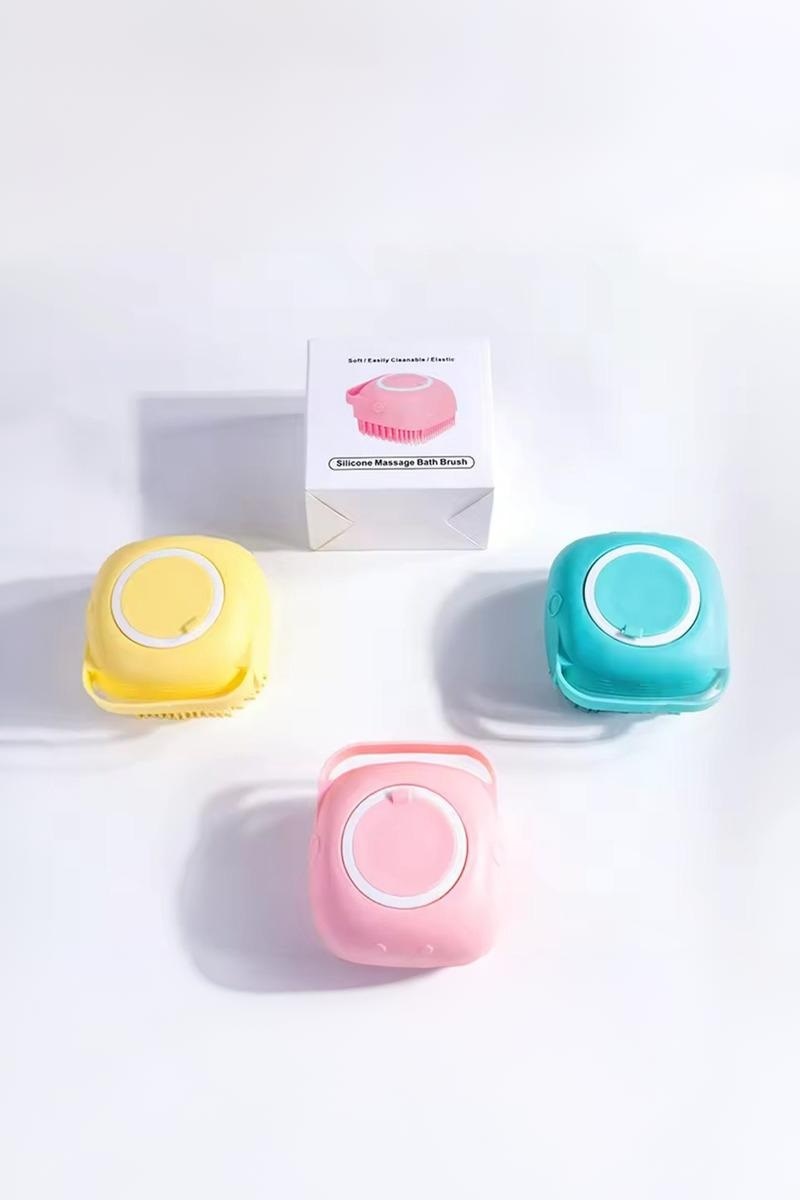 Pet Scrubber Bath Brush Shampoo Dispenser
