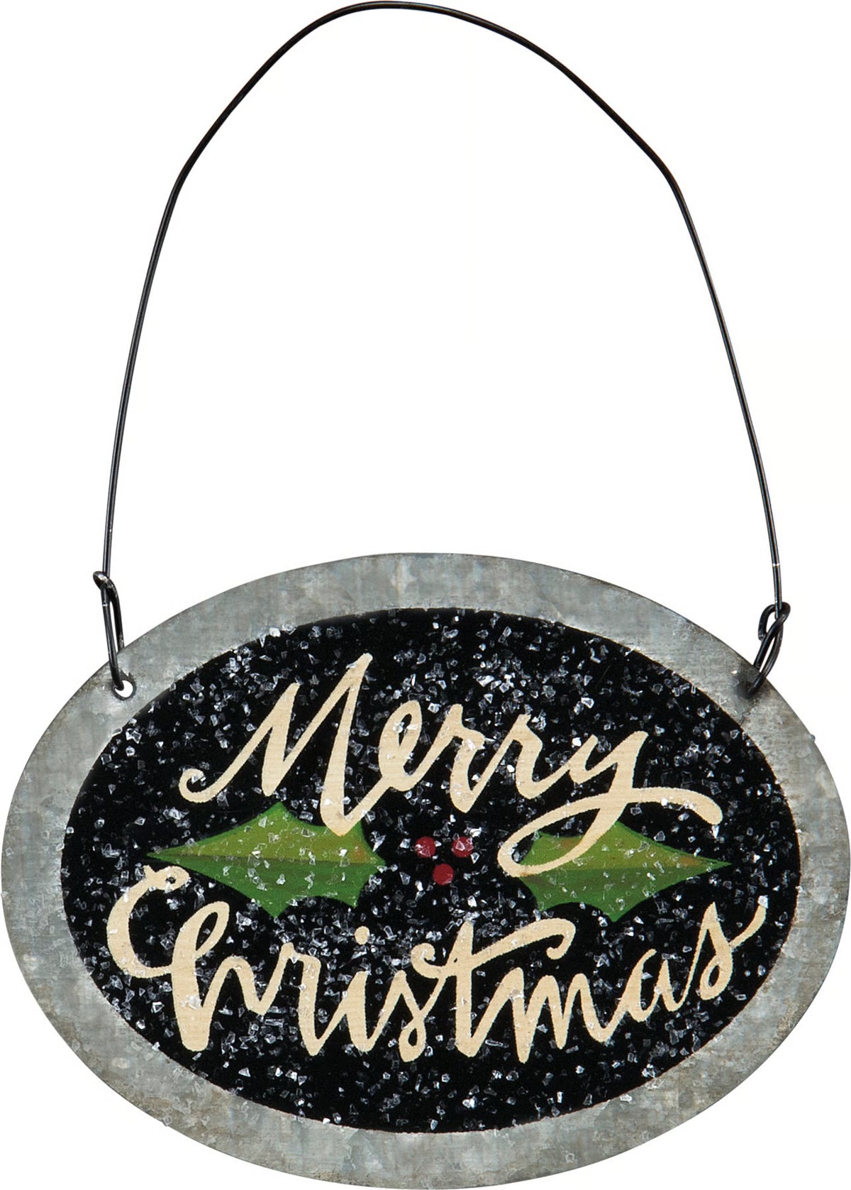 Shimmering Merry Christmas Ornament - Metal