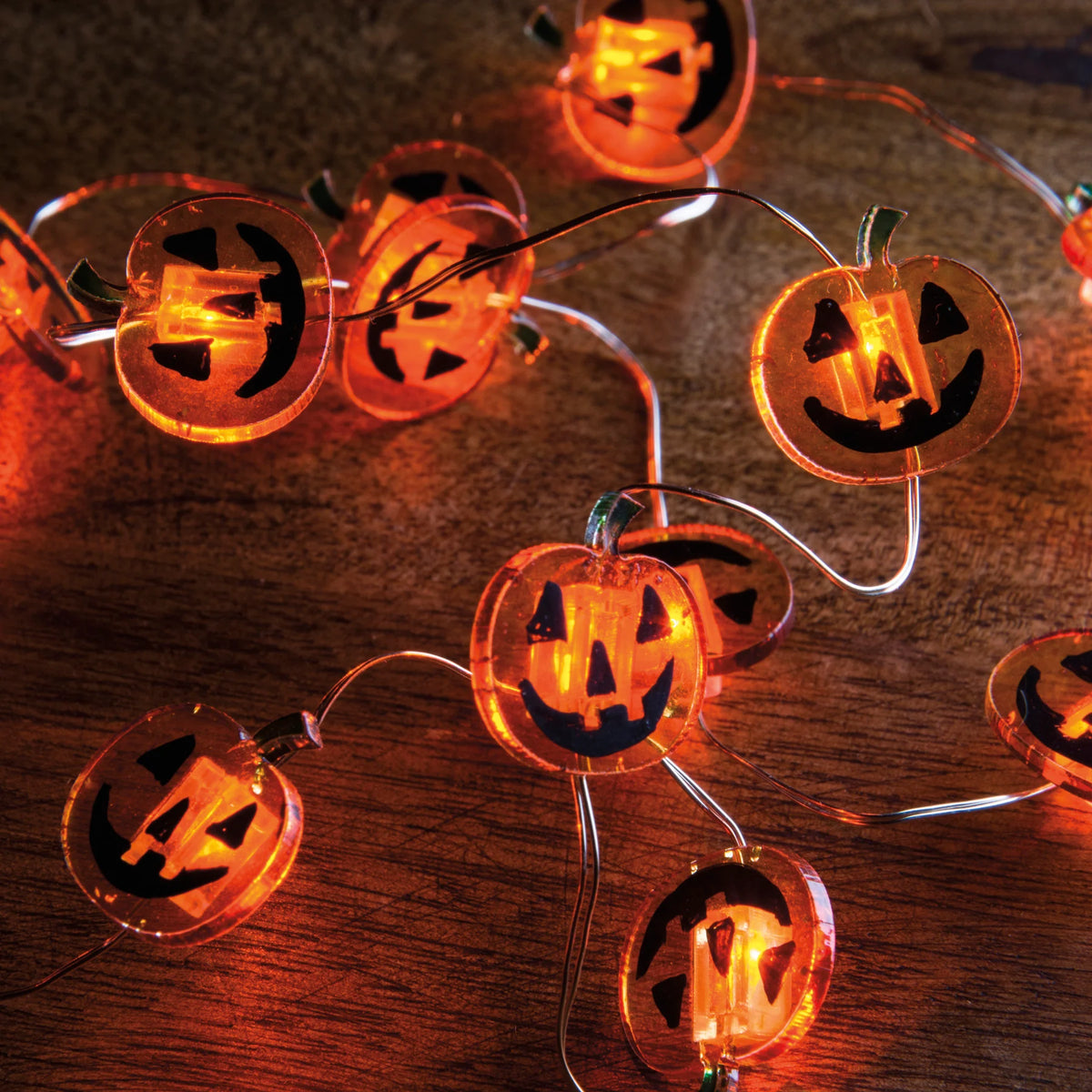Mini Jack O Lanterns Wire Lights - LED