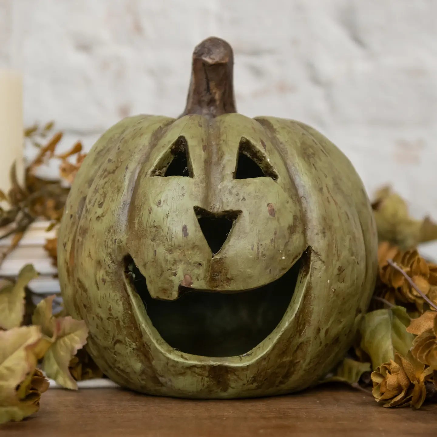 8" Olive Green Big Mouth Pumpkin
