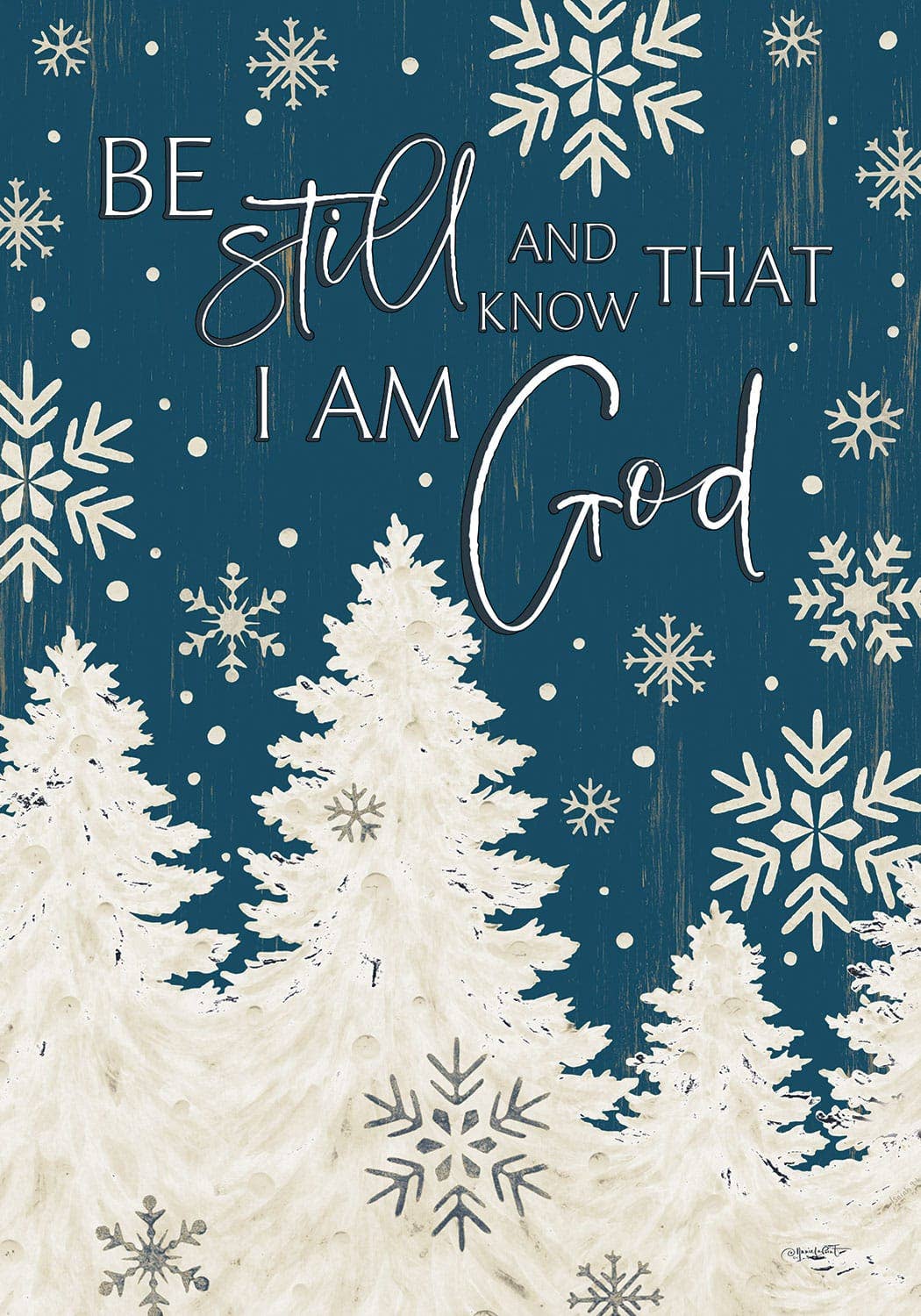 Be Still and Know That I am God WInter Garden Flag