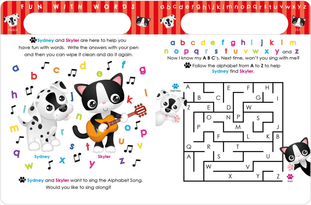 Write & Wipe Fun With Words Activty Book
