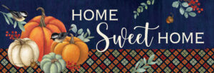 Home Sweet Home Pumpkin and Bird Custom Decor Signature Sign
