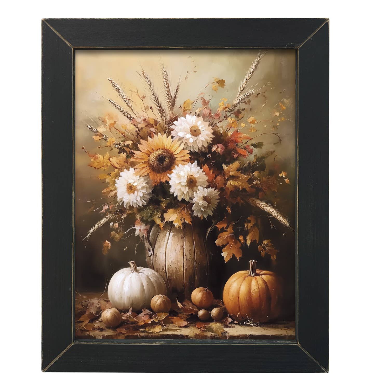 Fall Mum Arrangement Framed Wall Art