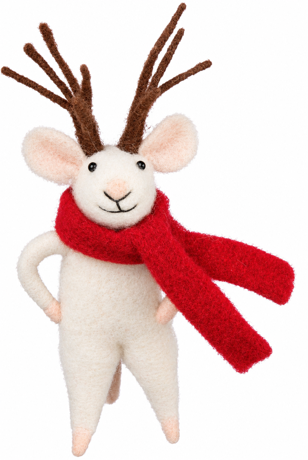 Reindeer Felt Mouse Critter Ornament