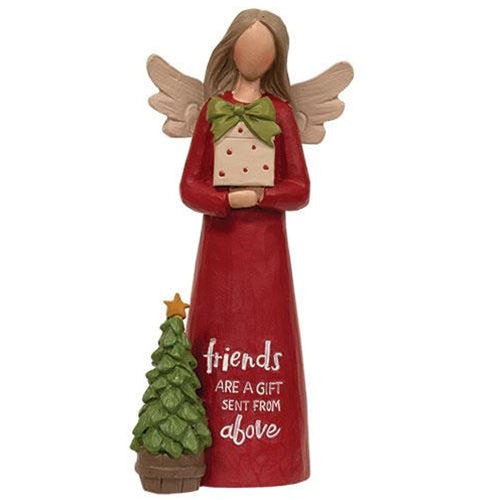 Friends are a Gift Christmas Angel Resin Statuary