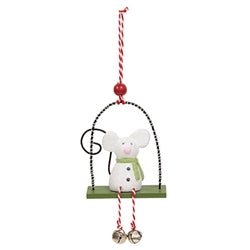 Holly Jolly Swing Mouse Ornament - 3 Options