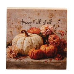 Fall Blessings Decorative Wooden Block Sign - 3 Options