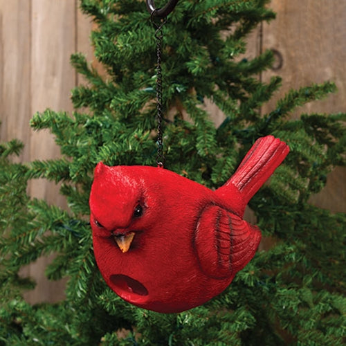 Resin Cardinal Birdhouse