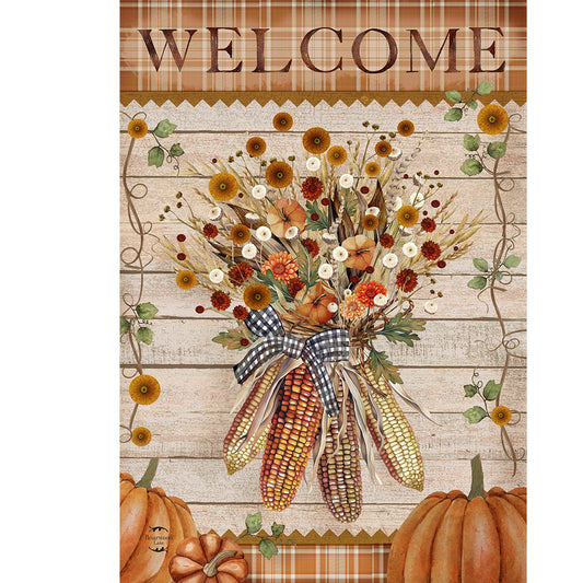 Autumn Corn House Flag