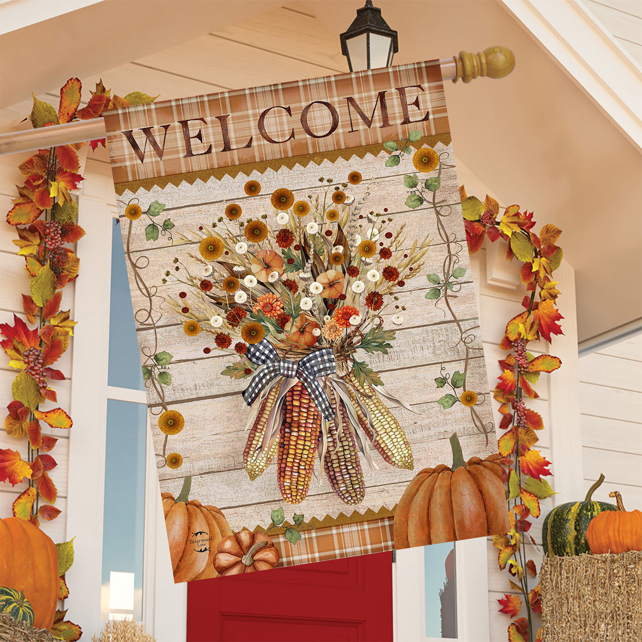 Autumn Corn House Flag
