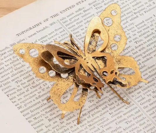 Metal Gold Butterfly - Three Dimensional - Two Options