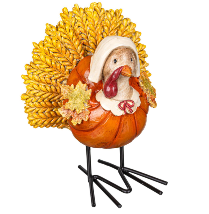 Harvest Turkey Statuary Tabletop Decor - 2 Options