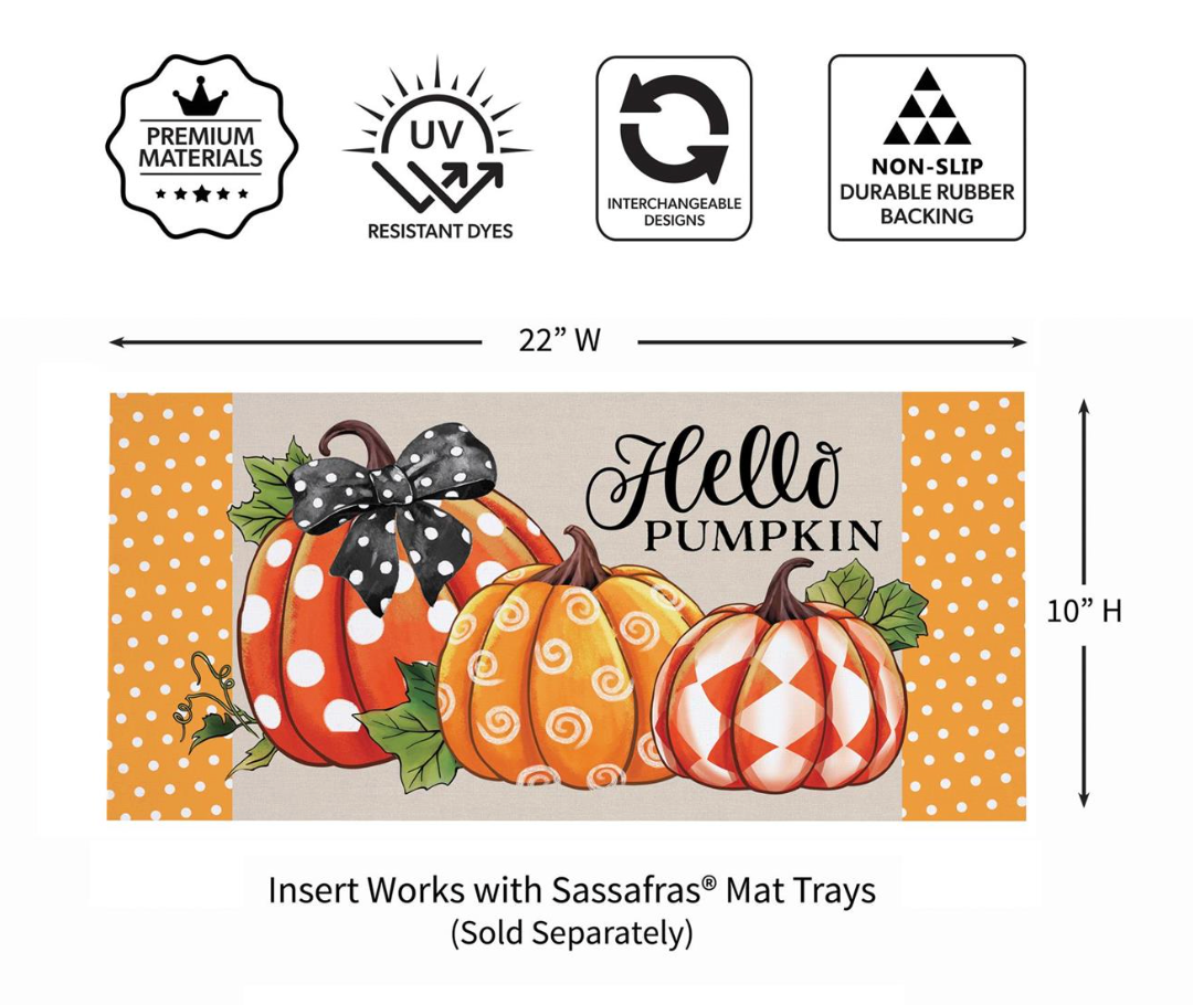Patterned Pumpkins Sassafras Switch Mat Doormat Insert