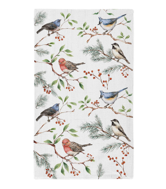 Songbirds Kitchen Gift Set Quick Dry, 1pc Towel and 2pc Dish Cloth