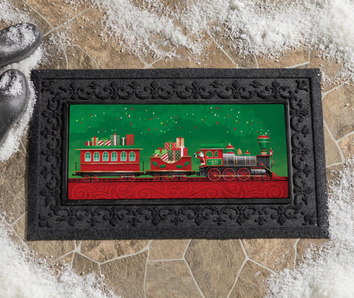 North Pole Express Christmas Sassafras Switch Mat Door Mat Insert