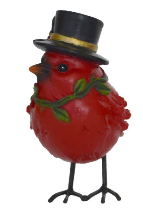 Festive Holiday Red Bird Statuary - Cardinal 2 Options