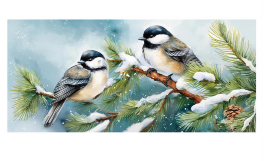 Winter Chickadee Friends Sassafras Switch Mat Doormat Insert