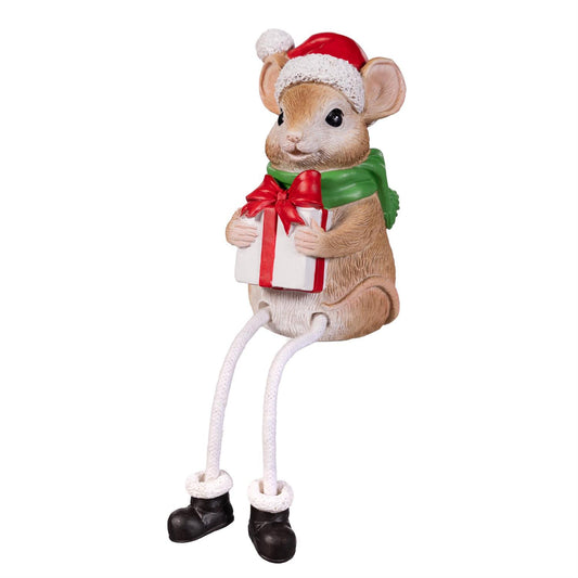 Twas the Night Before Christmas Resin Mouse Dangle Leg Shelf Sitter - 2 Designs
