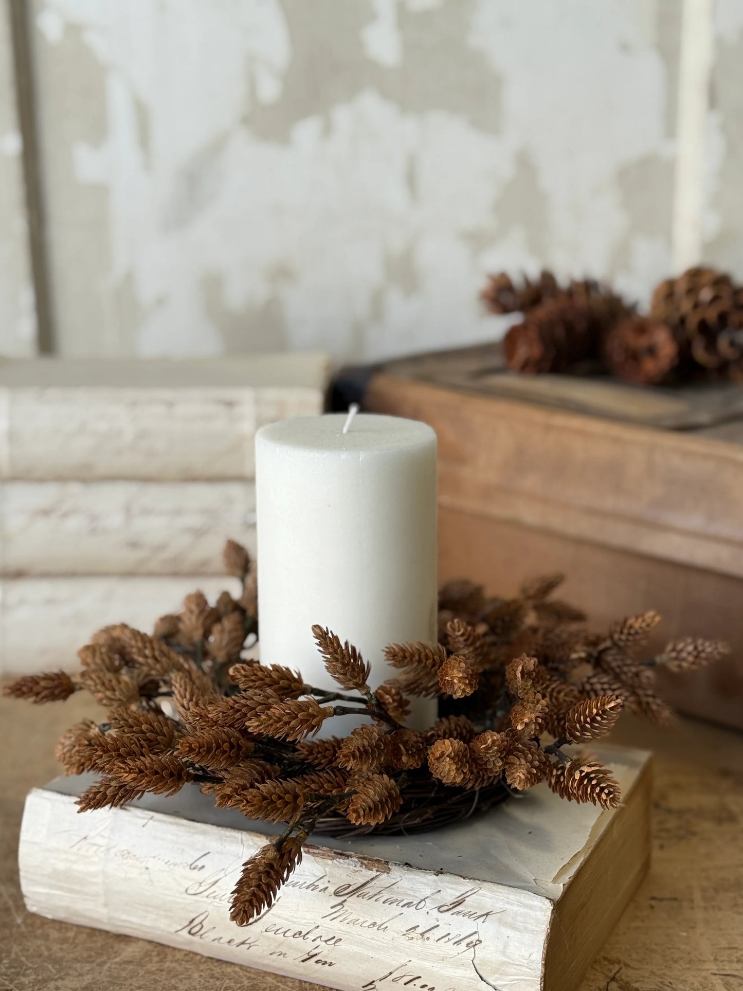 Plethora Pinecones Candle Ring - 4" Inner