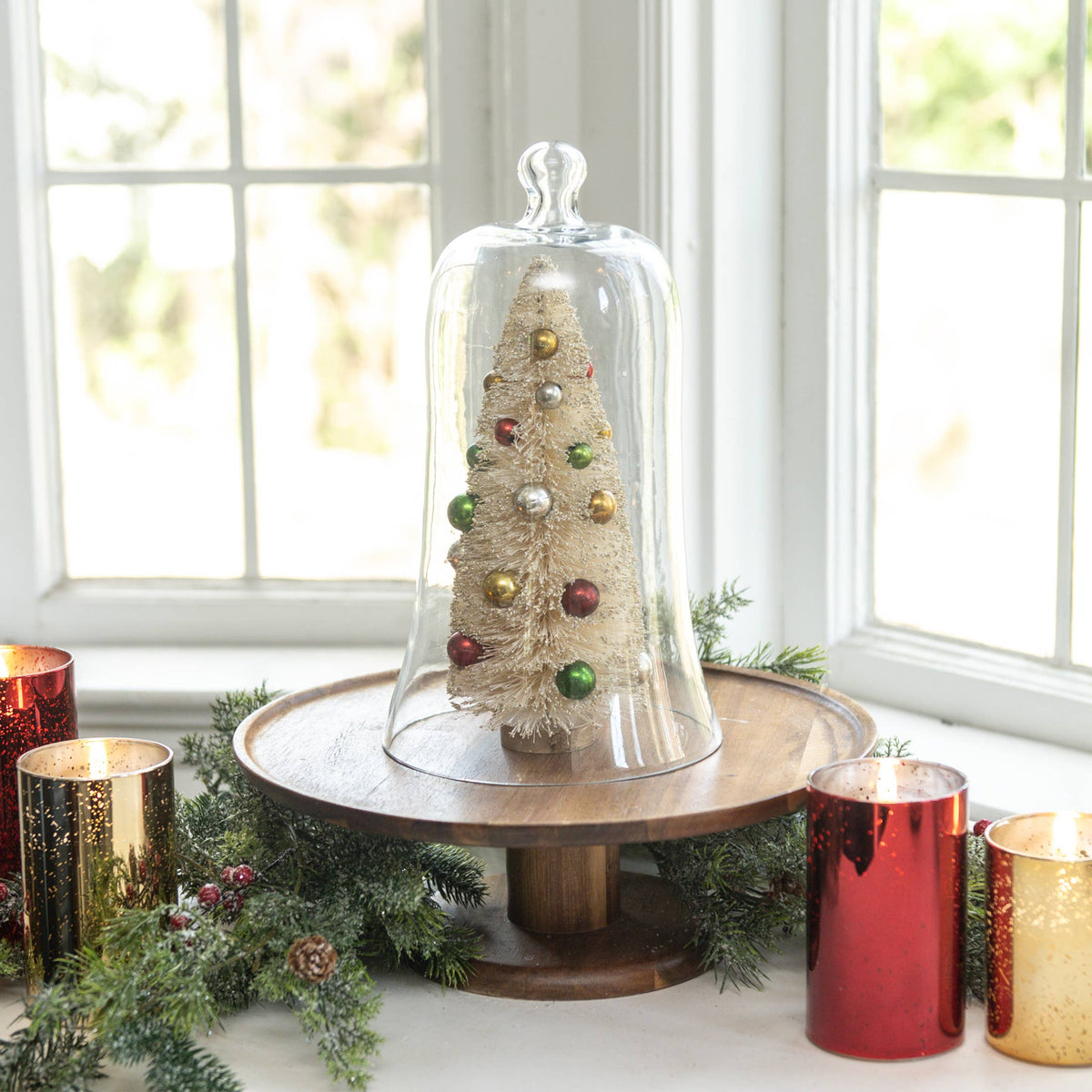 GLASS BELL CLOCHE 12.25"