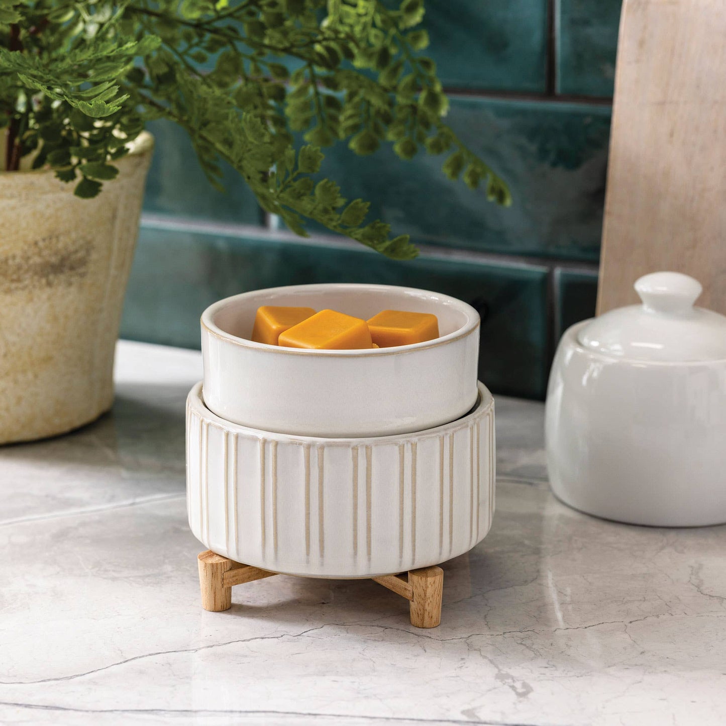 Ceramic & Wood 2-in-1 Classic Wax Warmer