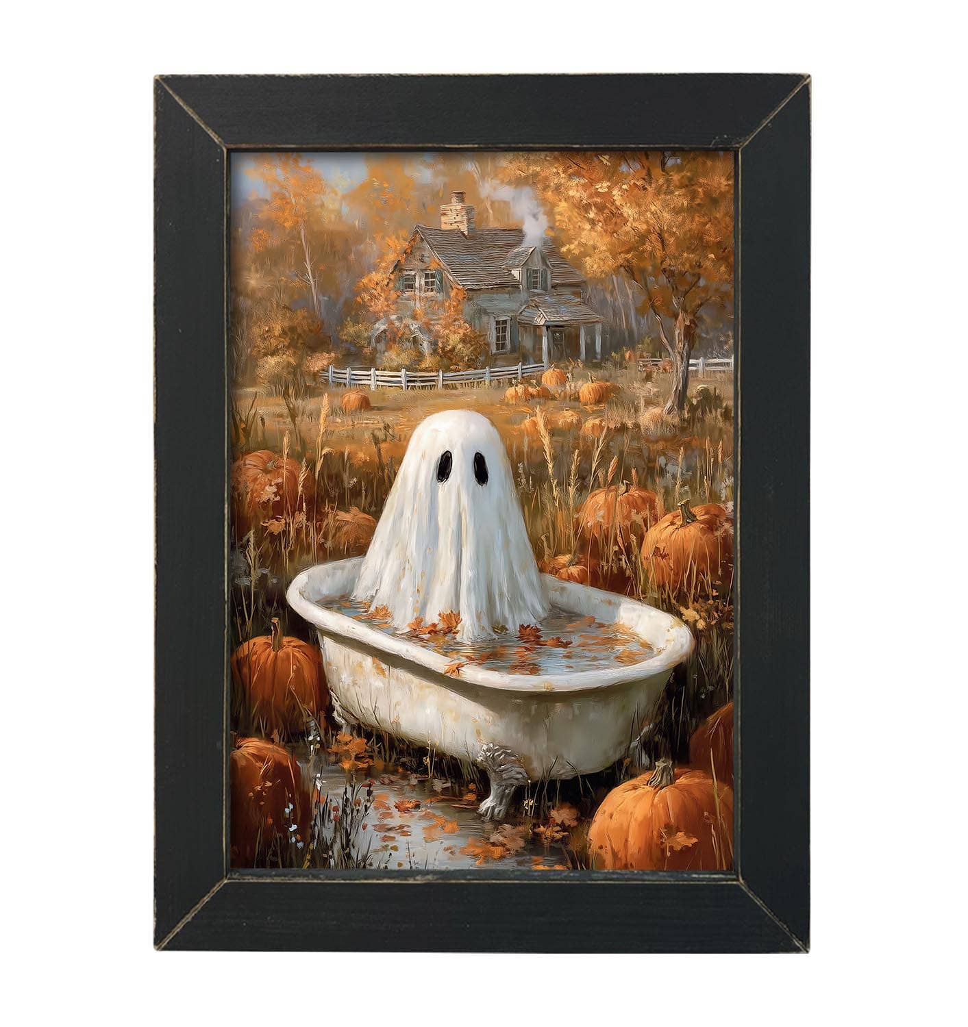 Pumpkin Patch Bath Framed Art
