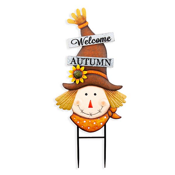 Welcome Autumn Metal Stake - 36" Height