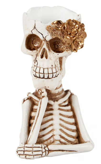 Skeleton Planter Pot Figurine