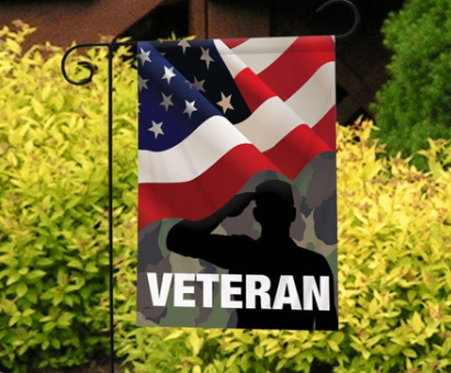 Veteran Garden Flag 12.5" x 18" - American Flag Military Service