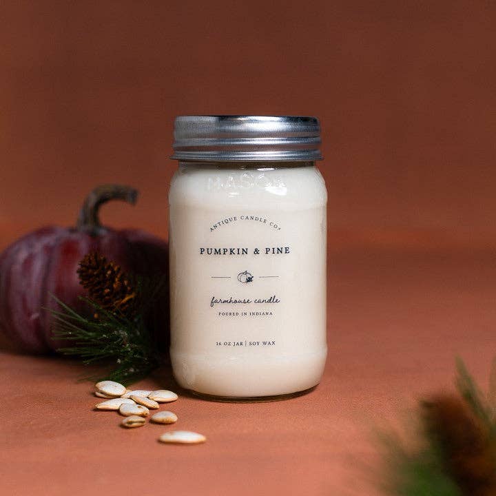 Pumpkin & Pine Antique Candle Co Jar Candle