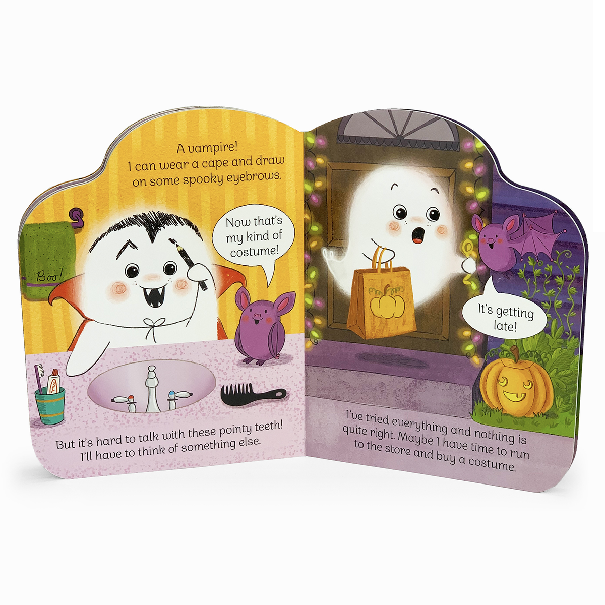 Funny Little Ghost Novelty Shaped Halloween Board Book - Children
