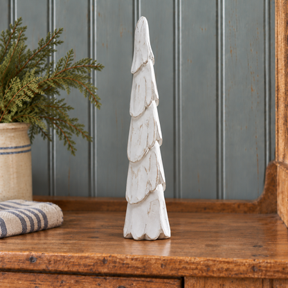 Distressed White Wooden Christmas Tree - 2 Sizes