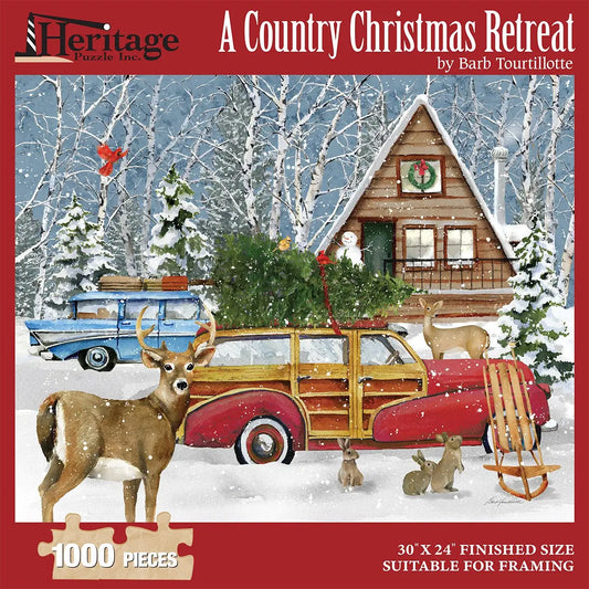 A Country Christmas Retreat 1000 Piece Puzzle - Heritage Puzzle