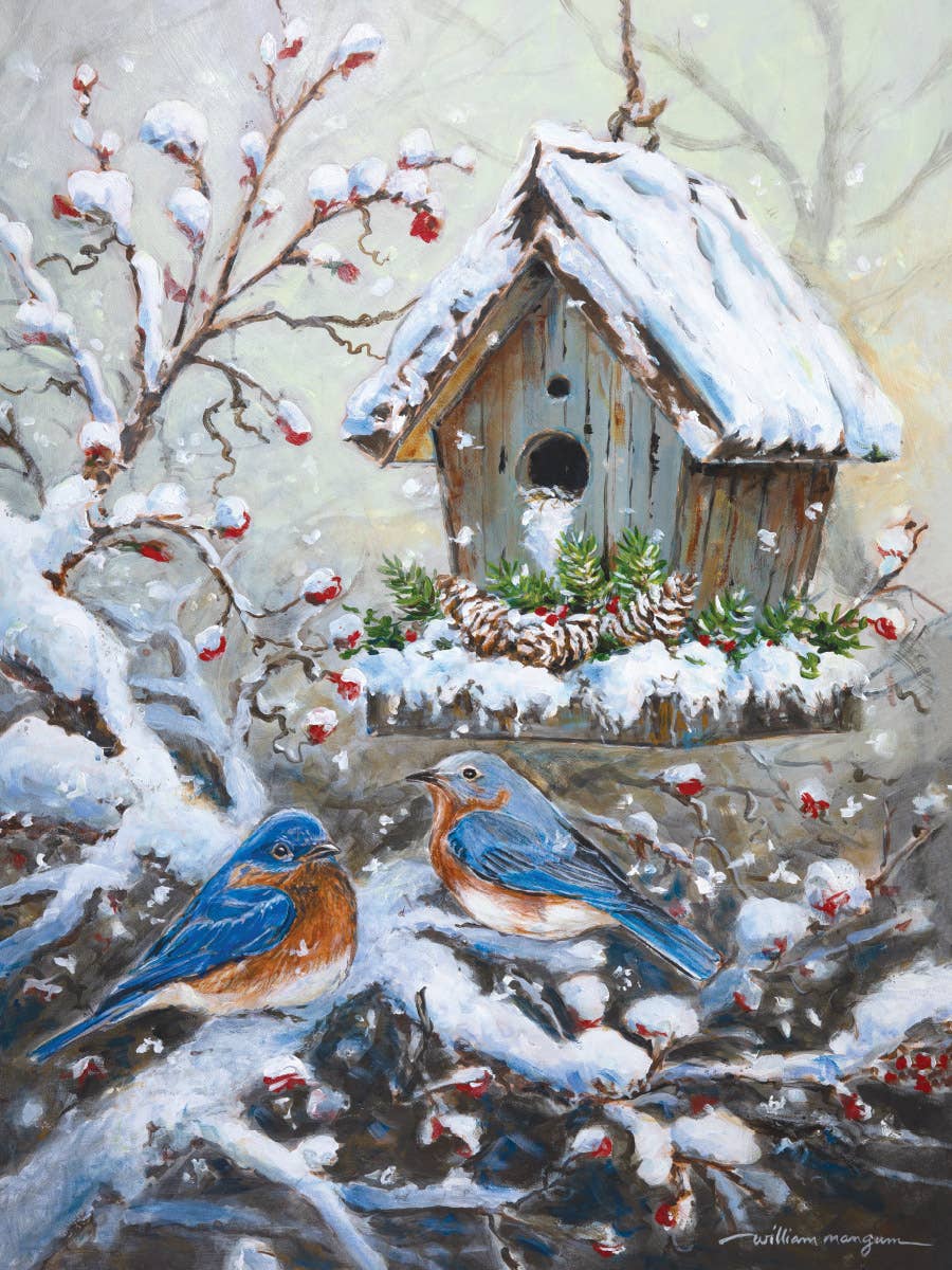William Mangum Nestled in Hope 550 Piece Winter Heritage Puzzle