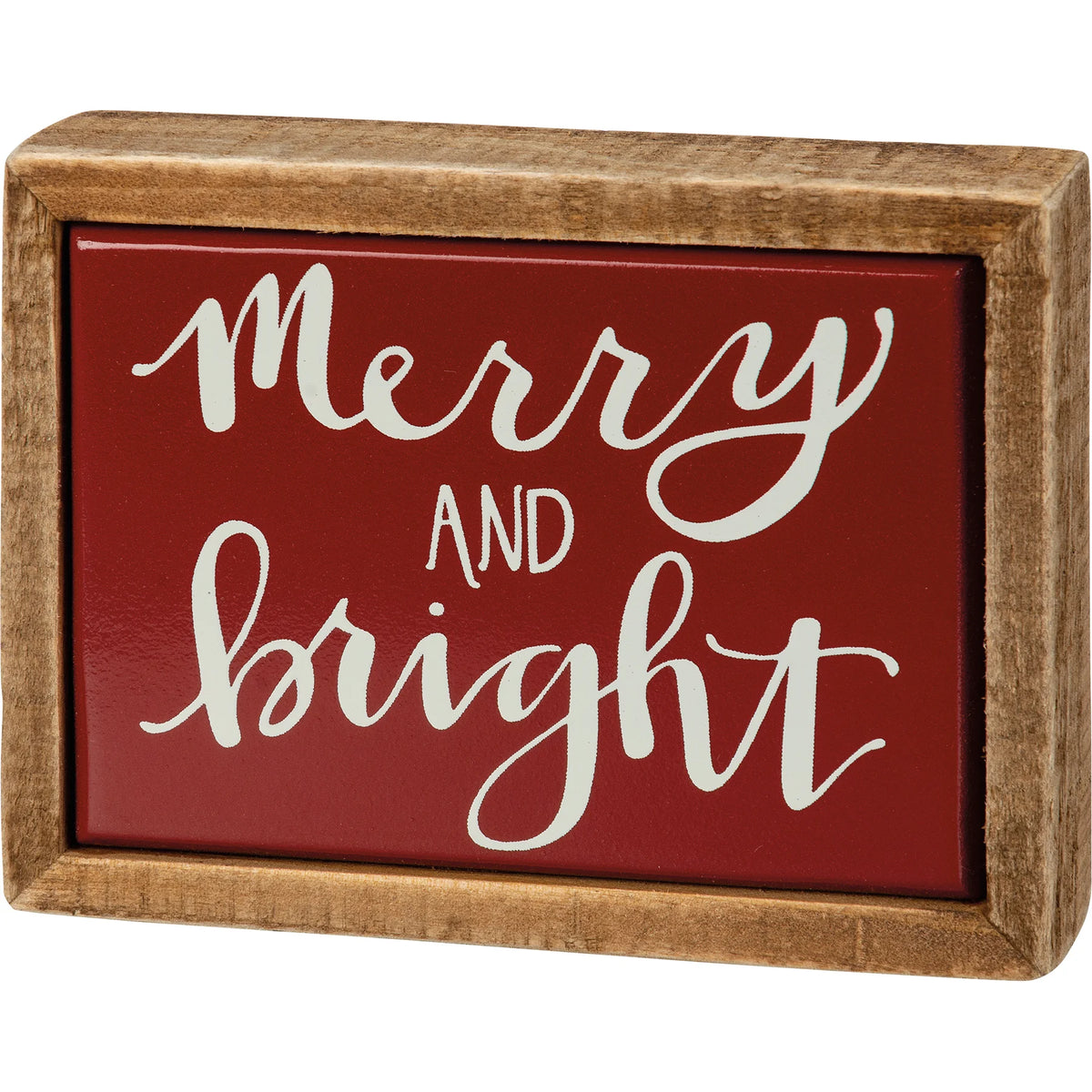 Merry and Bright Mini Box Sign - Christmas Decor