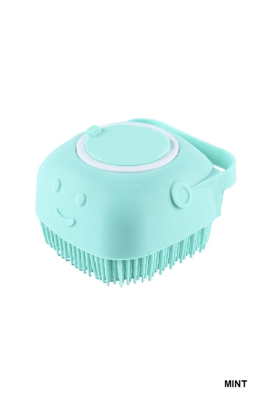 Pet Scrubber Bath Brush Shampoo Dispenser