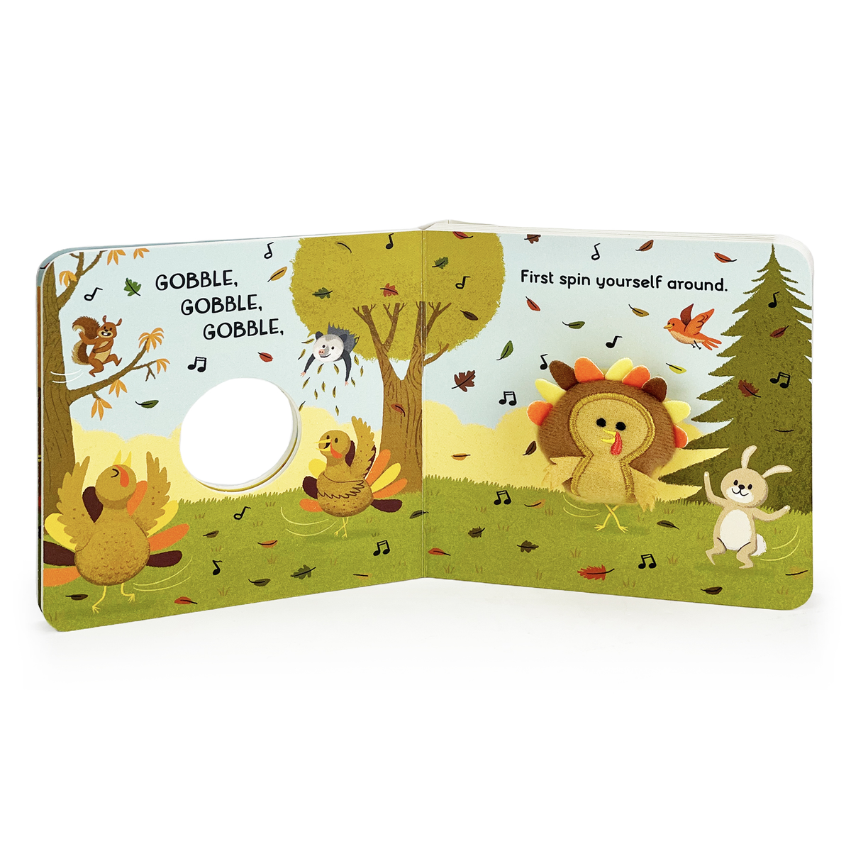 Gobble Wobble Thanksgiving Finger Puppet Board Book for Children