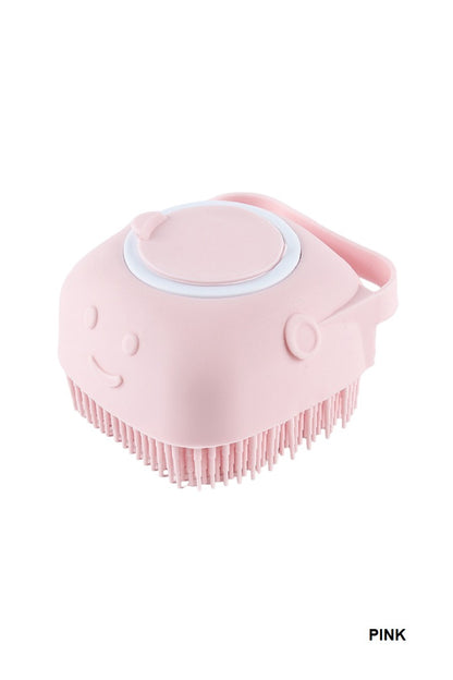 Pet Scrubber Bath Brush Shampoo Dispenser