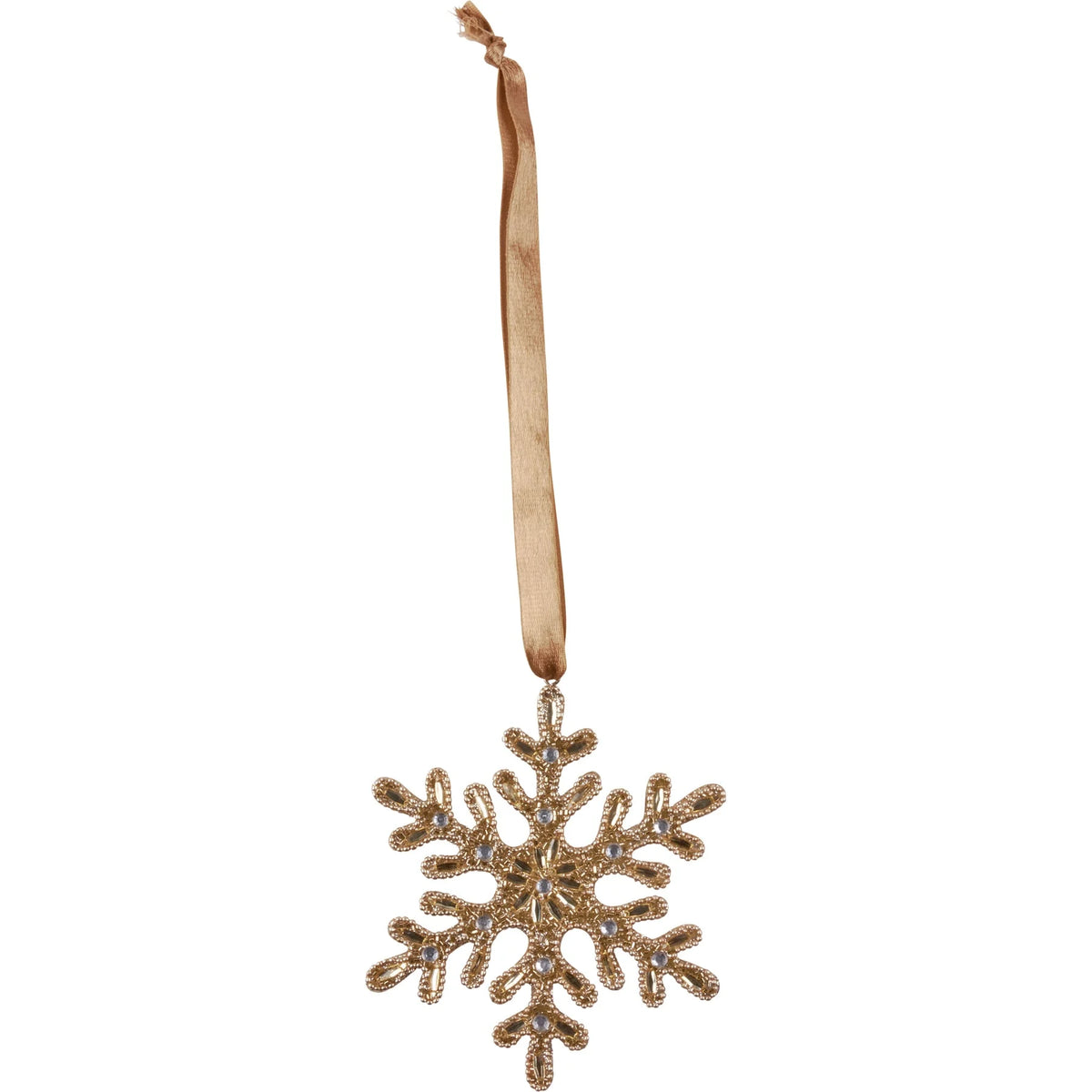 Elegant Beaded Snowflake Ornament