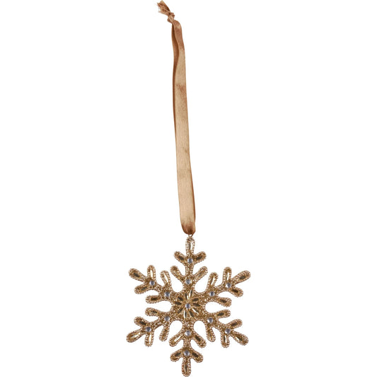 Elegant Beaded Snowflake Ornament